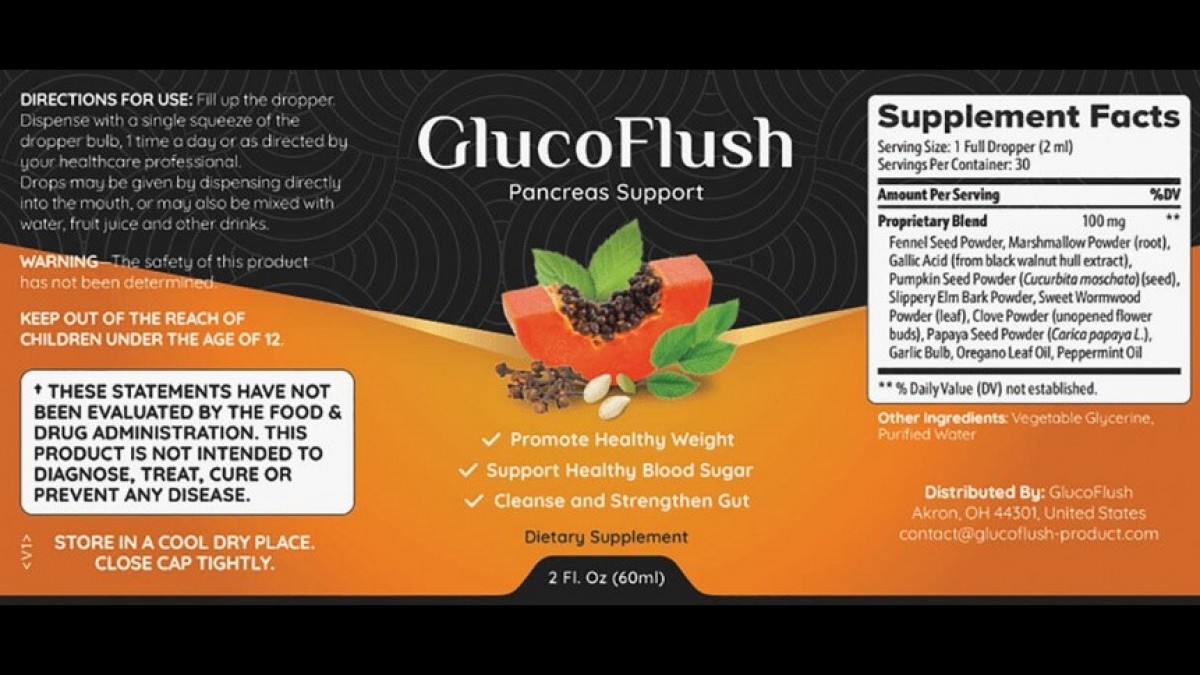 GlucoFlush Supplement Facts